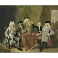 thumbnail image 2 of Cornelis Troost 17x15 Gold Ornate Wood Frame and Double Matted Museum Art Print Titled - Inspectors of the Collegium Medicum in Amsterdam, 1724 (1724), 2 of 4