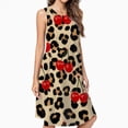 thumbnail image 2 of Cherries Leopard Print Seamless Pattern Dress Elegant Party Dresses Evening Dresses Women Dress Sleeveless Dress Ladies Dresses, 2 of 4