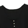 thumbnail image 5 of Fznquz Womens Summer Tops Cotton Cute Black Plain Tanks Sleeveless Solid Color Crew Neck Tank Shirts, 5 of 5