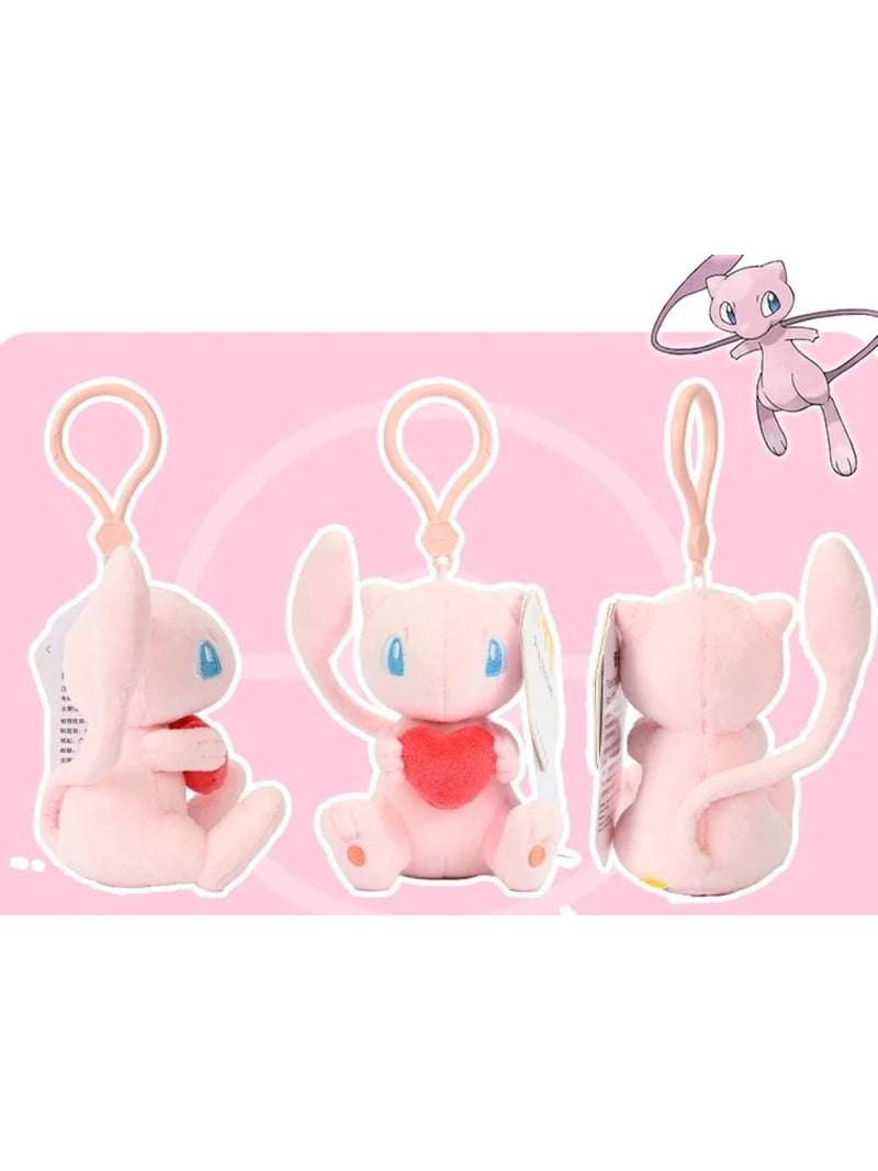 Mew Plush Keychain Clip with Heart – 10.5cm Soft Keychain Bag