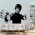 thumbnail image 1 of Adhesivo de pared Bruce Lee, artes marciales, decoración del hogar, 45 x 50 cm, 1 of 1