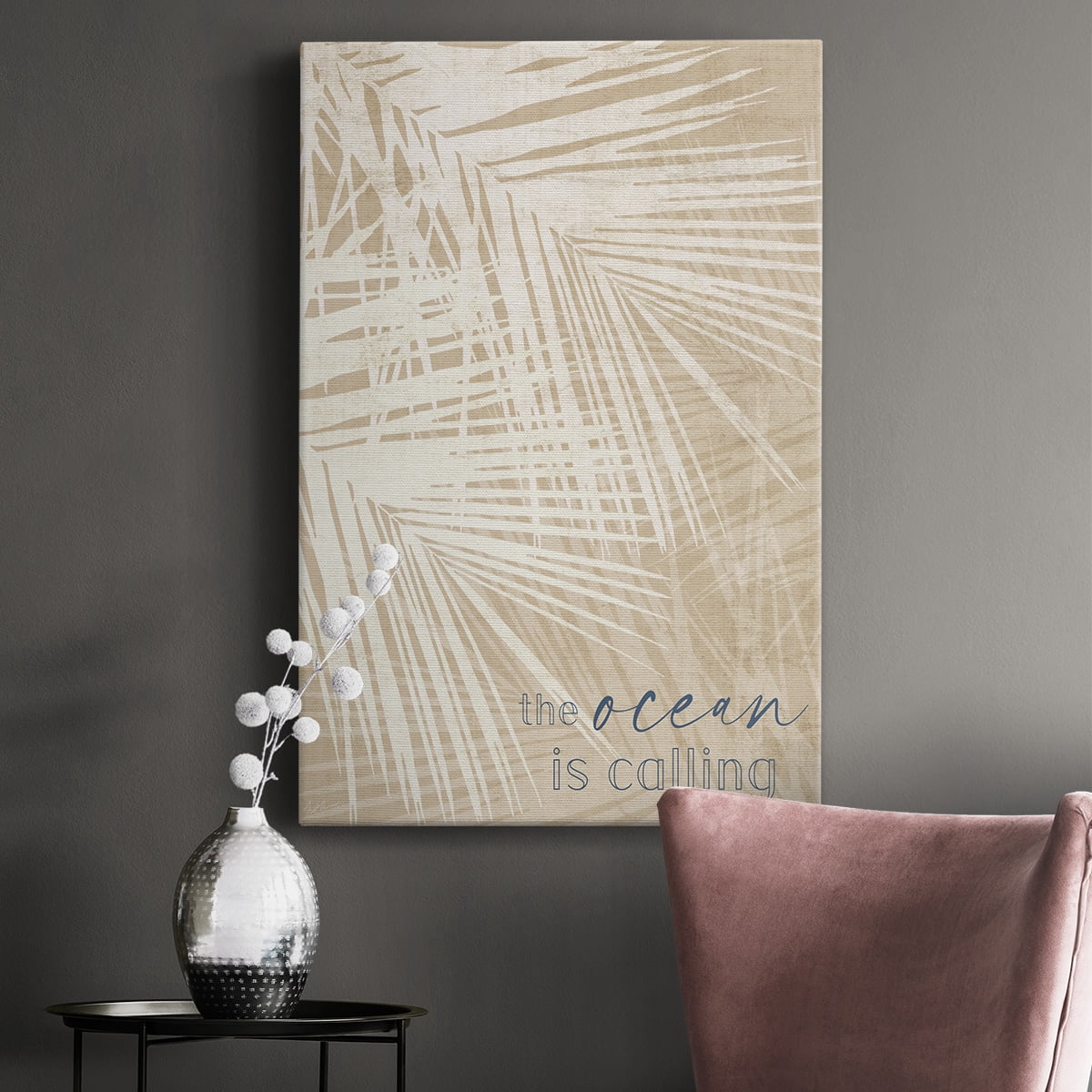 Ocean Calling Palms Premium Gallery Wrapped Canvas - Ready to Hang