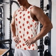 thumbnail image 5 of Gukieu Hand Drawn Strawberry Print Men's Quick Dry Fitness Vest, Round Neck Sleeveless Fitness Bodybuilding Top-Small, 5 of 7