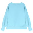 thumbnail image 4 of Girls Oversized Pullover Sweater Long Sleeve Drop Shoulder Crewneck Knit Top for Casual School Daily Wear, 4 of 4