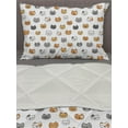 thumbnail image 3 of Kitten Comforter & Sham Bedding Set, Pattern of Cartoon Cats Different Breeds Colors with Smiling Faces, 3 pcs Duvet Set Microfiber Filling Quilt, 5 Sizes, Ginger Mustard Grey, by Ambesonne, 3 of 4