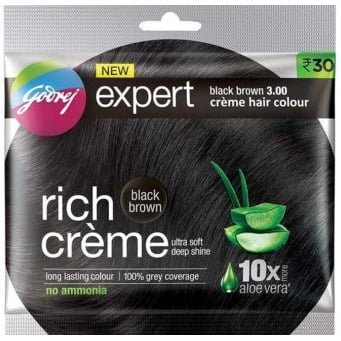 Godrej Expert Rich Creme Black Brown Hair Color - 20 Gm (1 Oz) 