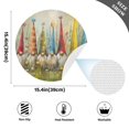 thumbnail image 2 of Ryvnso Christmas Gnomes Dressed Hat Round Plate Mats Dining Table Placemat Set of 4 for Holiday Decoration, 2 of 7
