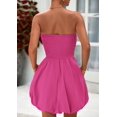 thumbnail image 2 of Vestido PRETTYGARDEN Bubble Mini 2025 para mujer, verano, rojo rosa, 2 of 9