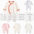 thumbnail image 4 of sdbrld 3 6 9 12 Months Preemie Clothes Newborn Sleepers Boy 1T 2T Unisex Baby Long Sleeve Romper Pajamas Bodysuit Infant Fall Winter Yellow Sizes 0-1 Months, 4 of 6