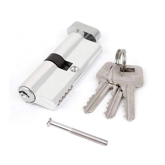 Pekkaxy Small 2.76 in Door Lock Cylinder, 3 Keys Included, Easy Replacement for Interior and Anti-Theft Doors