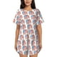 thumbnail image 1 of Balery Elephant Conjunto de Pijama para Mujer con Estampado, Dos Piezas de Manga Corta y Shorts, Ropa de Dormir Suave con Cuello Redondo y Bolsillos-Medium, 1 of 6
