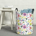 thumbnail image 5 of Goofa Undersea Seahorse Printed Circular Hamper,Laundry Basket with Handles,Storage Baskets Foldable,Large Capacity Laundry Hamper-, 5 of 8