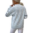 thumbnail image 3 of UZMOG Sweaters for Women, Women's Sweaters Casual Knitted Pullover Sweaters Long Sleeve Mock Neck Tops, Fall Winter Fashion Clothing, 3 of 5
