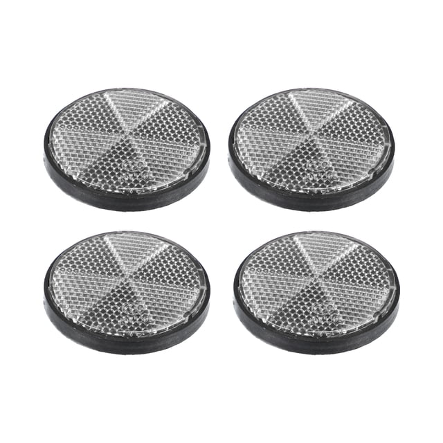 Unique Bargains 4pcs M6x1.0 White Plastic Universal Screw Mount Reflective Warning Reflector for Motorcycle Bicycle