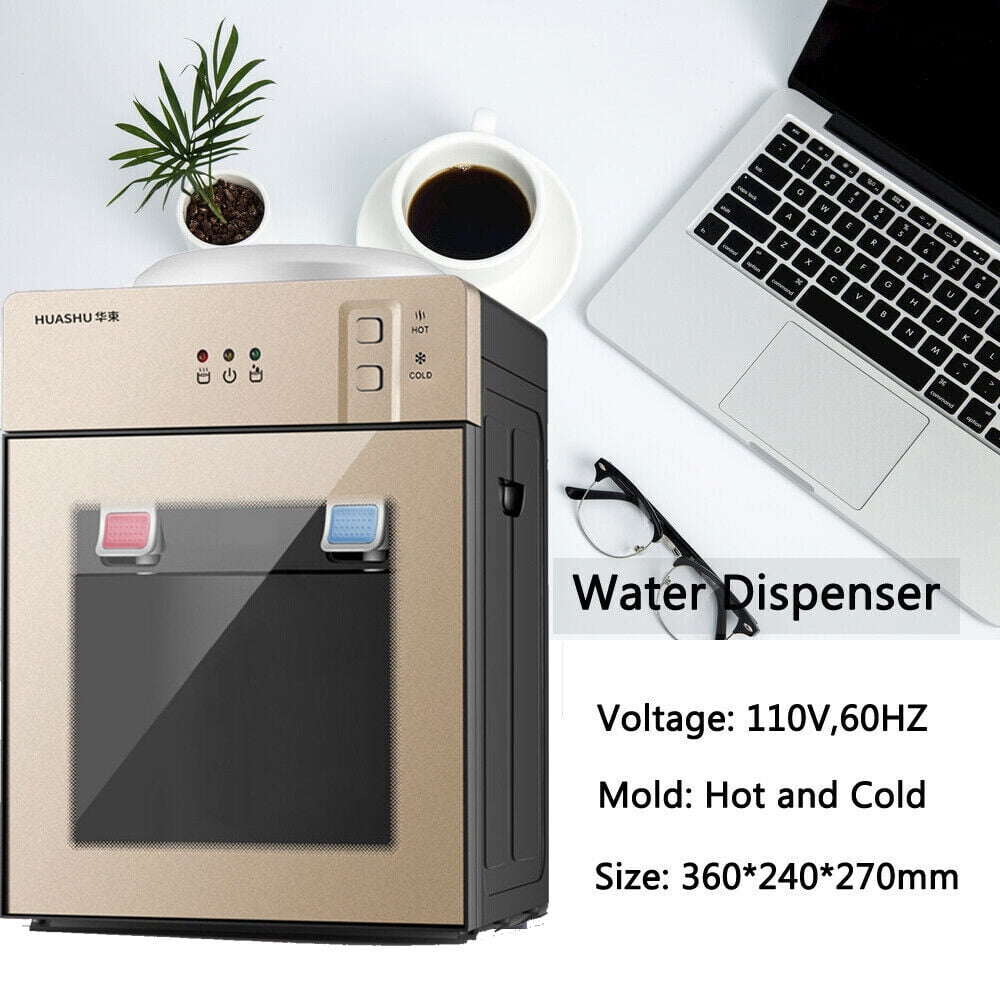 5 Gallon Cold Hot Smart Water Cooler Dispenser, Top Loading Countertop, Champagne Gold