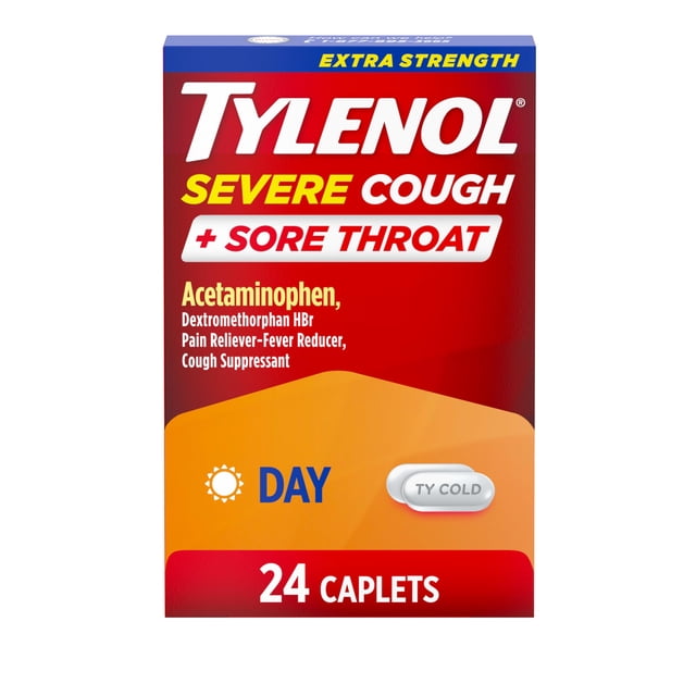 Medicamento Tylenol Extra Strength para tos intensa y dolor de garganta