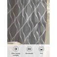 thumbnail image 6 of Sheer Curtains 54 Inch Length, Wavy Lines Semi Sheer Curtains Light Filtering Window Treatment, Abstract Minimalist Pattern Gray Privacy Voile Drapes for Living Room Bedroom 52x54 Inch, 6 of 7