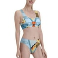 thumbnail image 2 of Daiia Giraffe Come Out From Zipper printed 2 piece Swimsuit Bikinis for Women High Waisted Racerback Bathing Suits Summer Tummy Control Scoop Neck Swimwear-Small, 2 of 8
