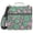 Abstract Pink Green Circles, variant on 3 Ring Zipper Binder with Shoulder Strap Waterproof Trapper Keeper 2 Inch D-Ring 500 Sheets Capacity White Bohemian Leaves