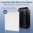 thumbnail image 3 of 2 Pack 115115 Replacement Filter A Size 21 Compatible with Winix PlasmaWave Air Purifier C535 5300 5300-2 5500 5500-2 6300 6300-2 P300 AM90 9000 5000 5000B C909 9800 by, 3 of 11