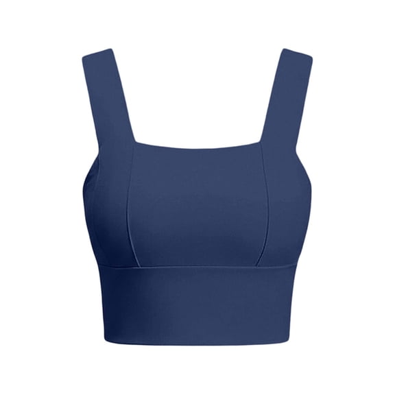 ZIXKCGDSE Women's Sports Bra Padded Spaghetti Straps Sleeveless Tank Top for Yoga Fitness Size S