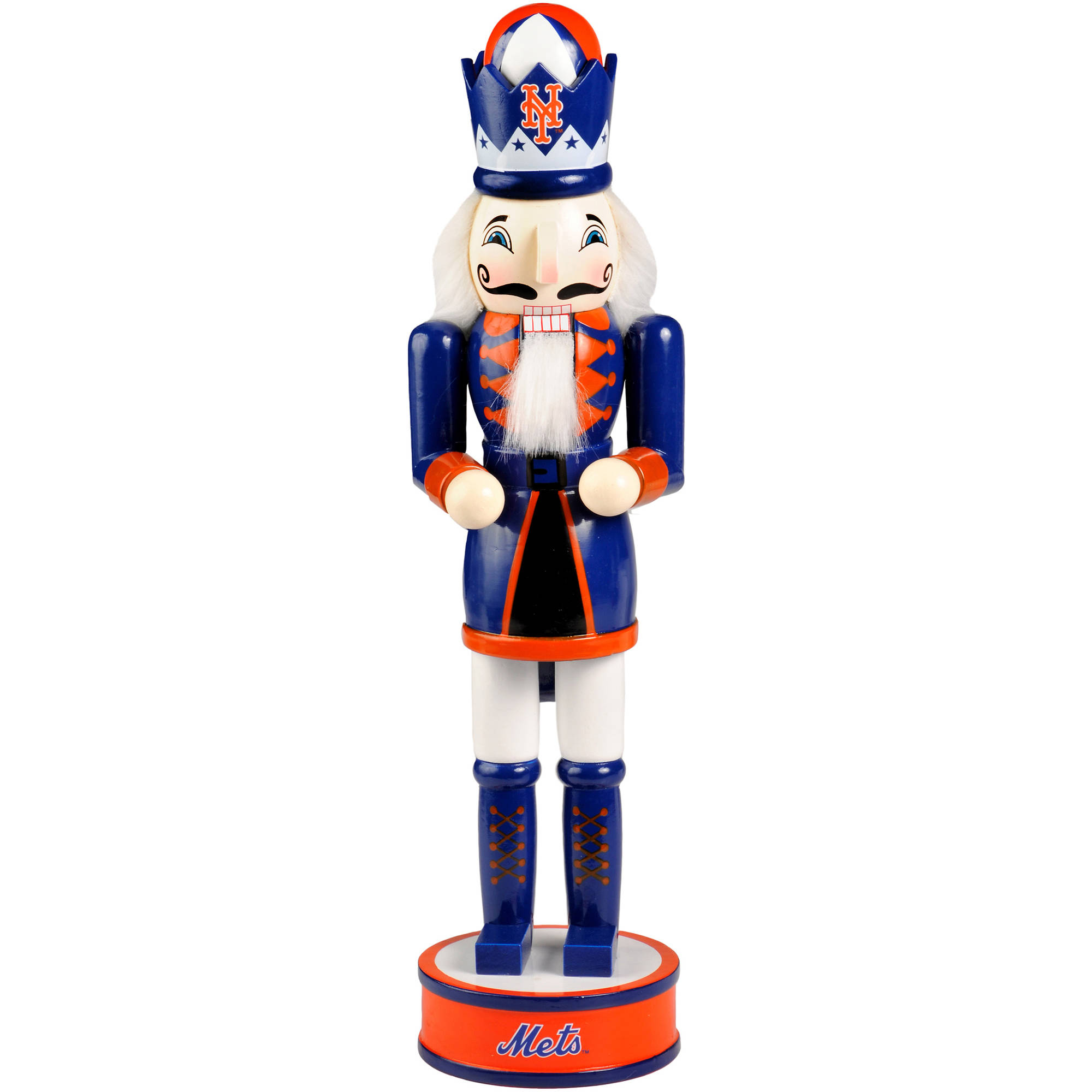Forever Collectibles MLB 14" Wooden Nutcracker, New York Mets