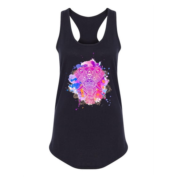 Beautiful Abstract Elephant Head Tank Women -Image by Shutterstock, Female x-Small