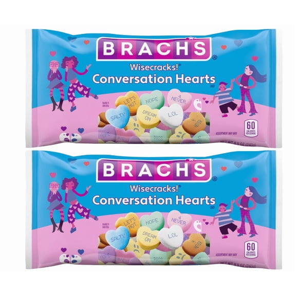 Brach's Valentines Wisecracks Conversation Hearts Candy, 8.5 oz - 2 Bags
