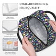 thumbnail image 3 of Fotbe Purple-Gold Triangles Bolsa de Almuerzo con Estampado, Lonchera Aislada, Contenedor de Comida Reutilizable Tipo Cooler a Prueba de Fugas, 3 of 6