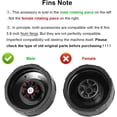 thumbnail image 2 of 6 Fin Male Blade Compatible with Ninja Blender BL480W-70 BL450-70 BL451-70 BL454-70 BL455-70 BL481-70, Fit for 18oz, 24oz and 32oz Cups (6 Fins, Male), 2 of 6