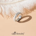 thumbnail image 4 of 555Jewelry Womens High Polish Glittery Hypoallergenic Stainless Steel Sleek Swirl Shiny Silver Fine Fashion Jewelry Engagement Wedding Promise Comfort Wear Band Ring, Silver & Silver Size 7, 4 of 5