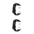 thumbnail image 1 of Sidaley Correa de reloj Correa de silicona de repuesto portátil de multicolor Correa de reloj ligera resistente al desgaste Negro Negro 2Conjunto, 1 of 6