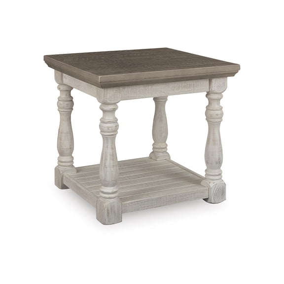 Signature Design by Ashley Casual Havalance End Table  Gray/White