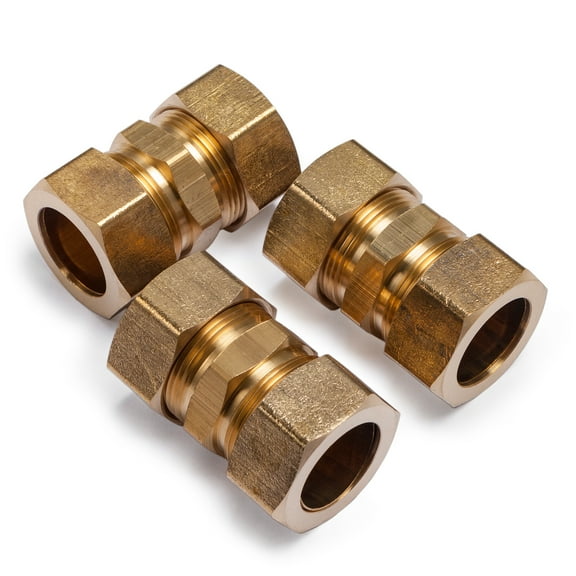 LTWFITTING 7/8" OD Compression Union,Brass Compression Fitting(Pack of 3)