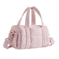 thumbnail image 4 of Bolso de mano acolchado para mujer con compartimentos para niñas, bolso de hombro para senderismo callejero rosa, 4 of 9