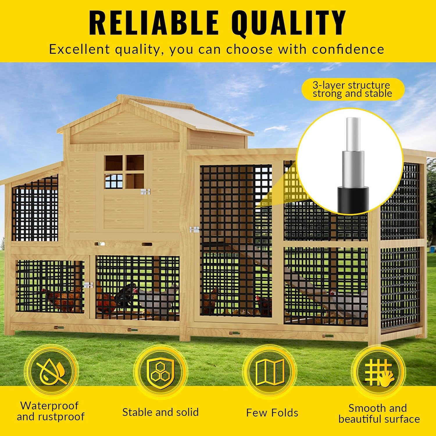 DWALE 72"x50' Black Vinyl Coated Hardware Cloth, 1/2" Mesh 19 Gauge Wire Mesh for Garden & Home Projects