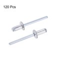 thumbnail image 4 of Unique Bargains 5mm Diameter 10mm Grip Length Silver Tone Aluminum Blind Rivets 120 Pack, 4 of 4