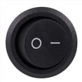 thumbnail image 2 of 50Pcs SPST Black Button On/Off Round Rocker Switch AC 6A/250V 10A/125V, 2 of 8
