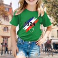 thumbnail image 2 of TZEWGL Thème Sportif Imprimés Manches Courtes Col Rond T-Shirts pour Enfants Taille 8-9T, 2 of 5