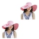 thumbnail image 1 of Qarigey Elegante sombrero para el sol para mujer - Plegable enrollable Innovador para una protección solar efectiva Ecológico Rosa paja rosa 2Conjunto, 1 of 6