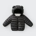 thumbnail image 4 of Baby Girls Puffer Coat Winter Coat Cute Bear Ears With Hoods Zipper up Down Coats for Baby Boys Puffer Jacket Kids Baby Clothes 6-12 Months, 4 of 5