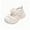 Beige, variant on Xfvqtps Kids Girls Mesh Sneakers Closed Toe Cutout Breathable Hook and Loop Lace Bow Soft Sole Flats Summer Walking Shoes