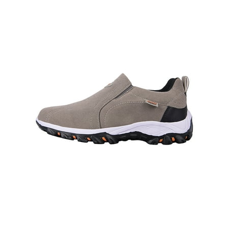 

Daeful Men Running Shoe Breathable Hiking Shoes Flat Flats Mens Comfort Slip-Resistant Slip On Loafers Gray 12
