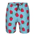 thumbnail image 3 of Cauagu Strawberries Print Men's Swim Trunks,Hawaiian Bathing Suit Swimsuits Beach Shorts with Pockets for Men Quick Dry Swimming Board Shorts-X-Large, 3 of 6