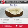 thumbnail image 2 of Sleep Zone Carved Plush Dog Bed, 2 of 4