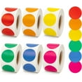 thumbnail image 1 of 3000 Pcs 25mm Color Coding Labels Stickers Circle Colored Dot Stickers Includes 6 Rolls, 500 Count Each, 1 of 5