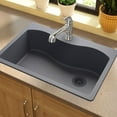 thumbnail image 2 of Elkay ELGS3322RGY0 Elkay Quartz Classic 33" x 22" x 9-1/2", Single Bowl Top Mount Sink, Dusk Gray, 2 of 3