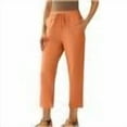 thumbnail image 7 of Admvng Women's Sweatpants Solid Color Lace-Up with and Linen All Straight Leg Casual Pants, Size S-5XL, 7 of 7