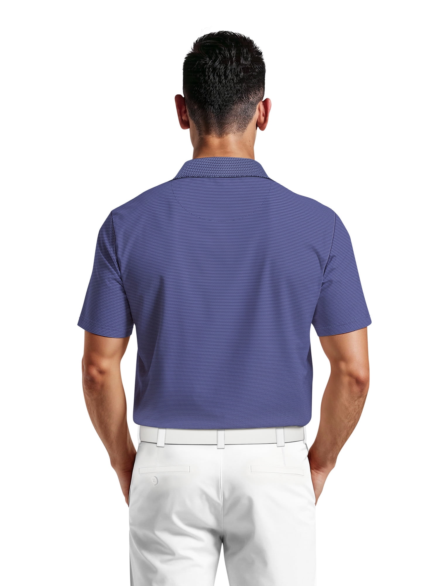 Ben Hogan Men's & Big Men's Performance Geometric Jacquard Short Sleeve Golf Polo Shirt, Sizes S-5XL