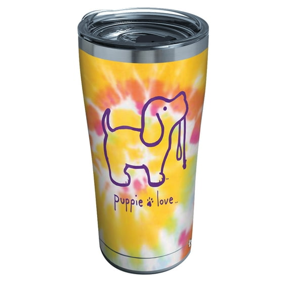 Tervis Triple Walled Puppie Love Insulated Tumbler Cup Keeps Drinks Cold & Hot, 20oz - Stainless Steel, Tie Dye Puppy